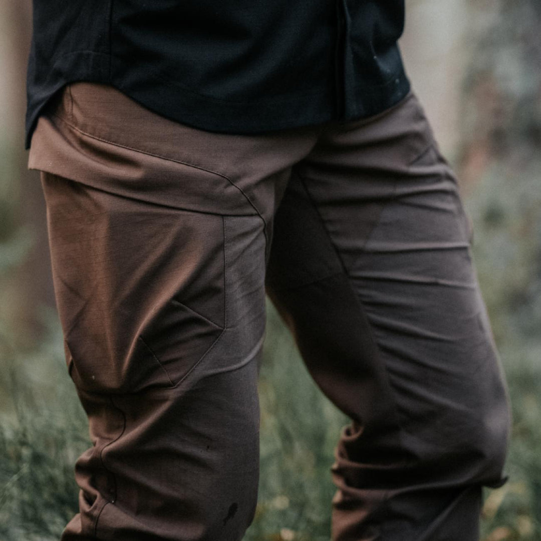 Foxy Waxed Cotton Trousers In Khaki Green | ThruDark