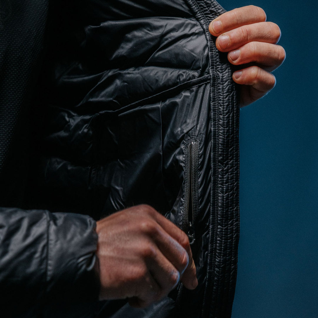 Ithax Funnel Jacket | Men's Black Synthetic Insulation Jacket | ThruDark