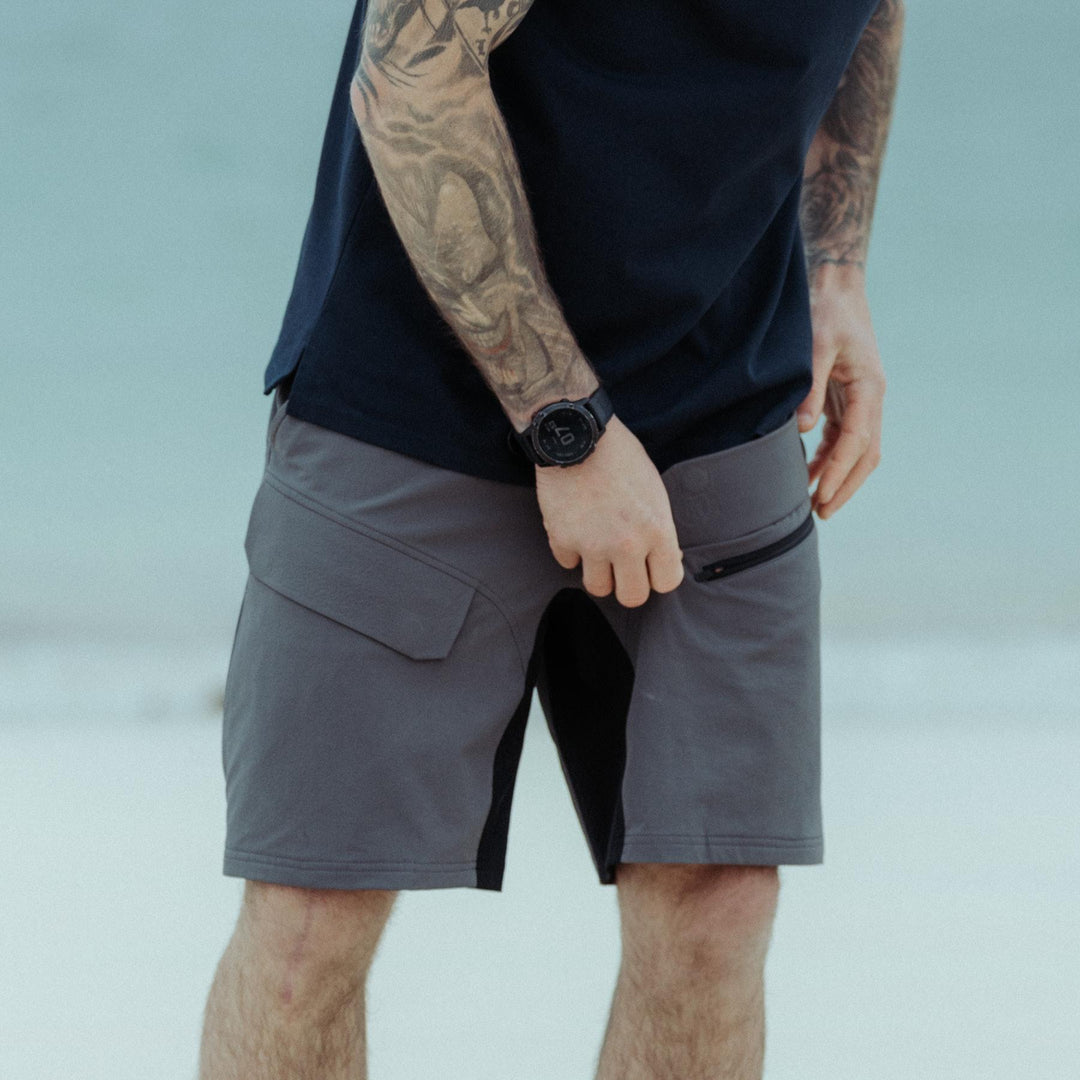 Khaki Strike Shorts | Men's Utility Shorts For Everyday & Hiking | ThruDark