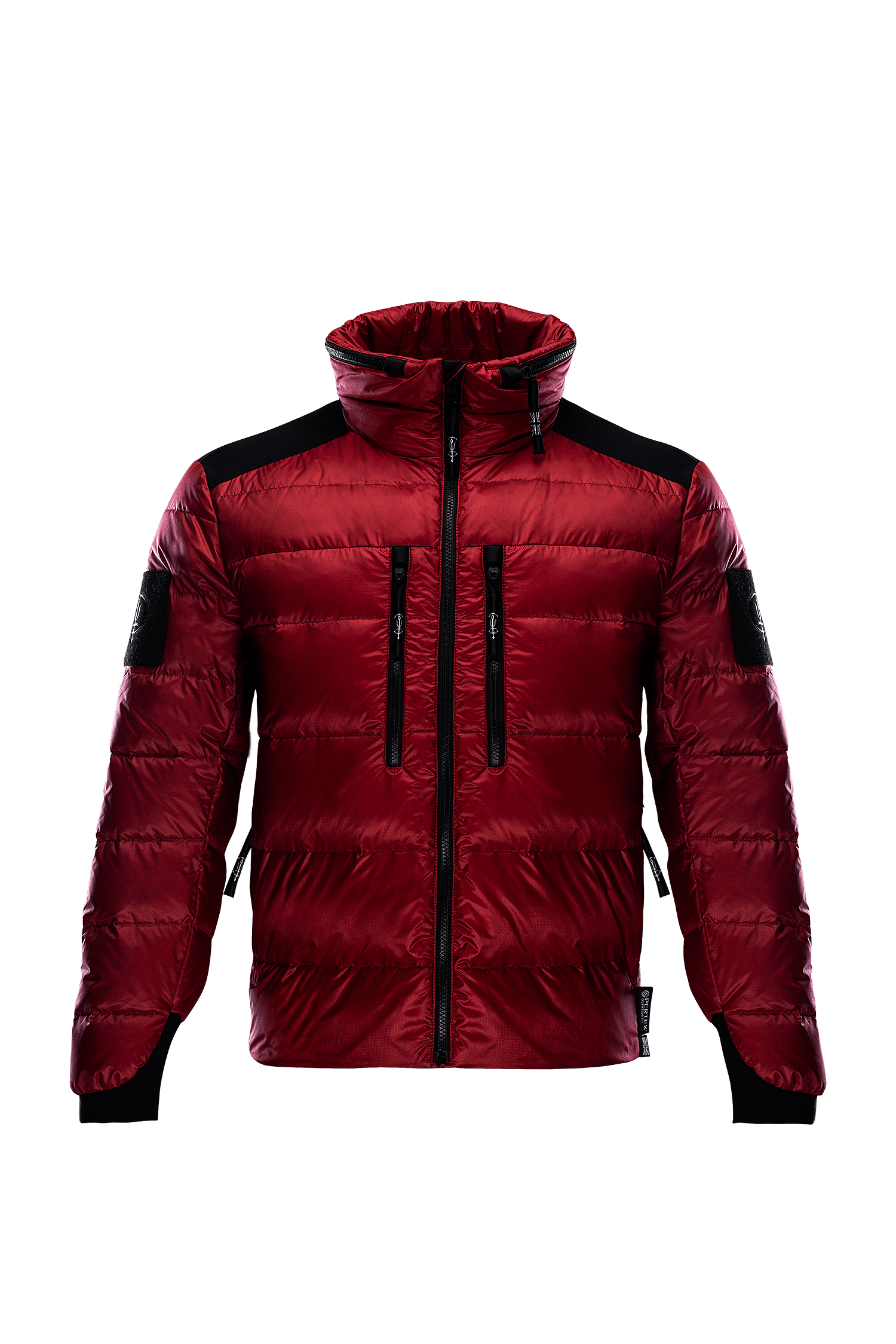 RECOIL JACKET | Red Hydrophobic Italian Down Puffer Jacket – ThruDark