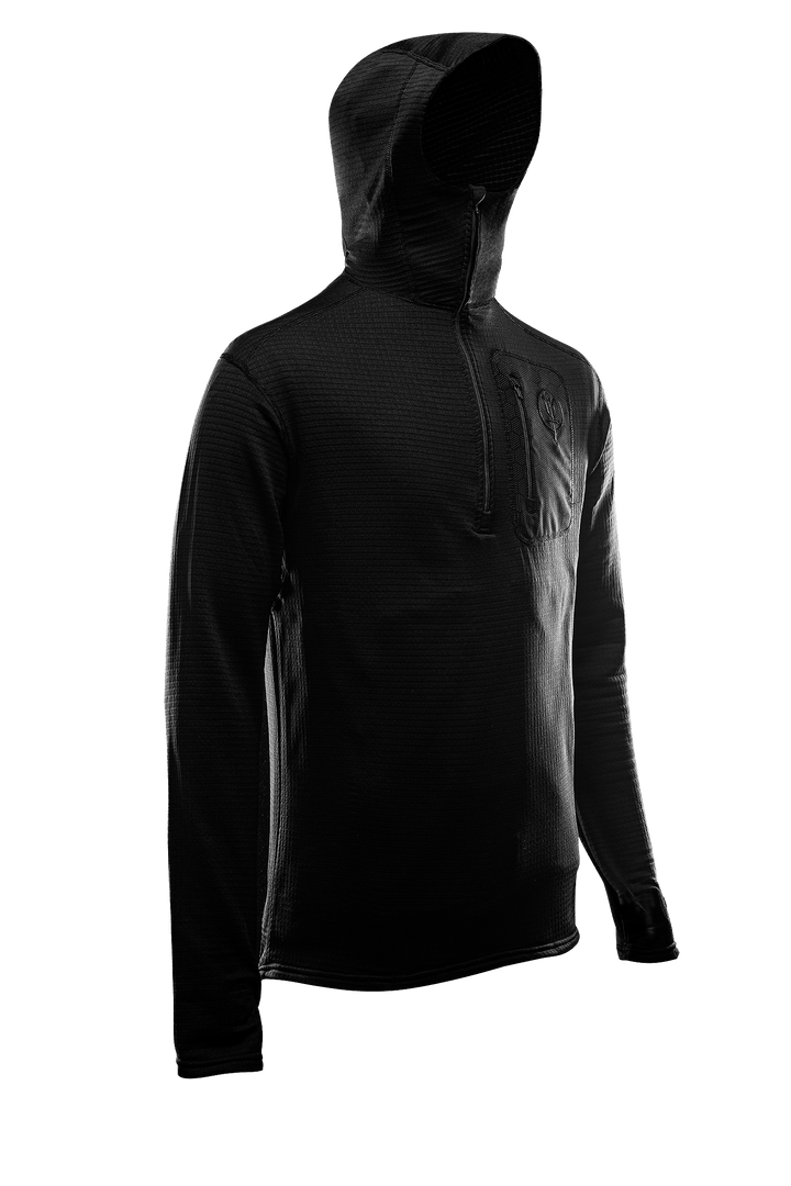 SIEGE HOODED BASE LAYER | Hiking Thermal Compression Top Hoody – ThruDark